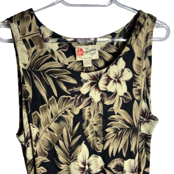 Hilo Hattie Hawaiian Floral Print Sleeveless Dress, Large - Picture 2 of 6